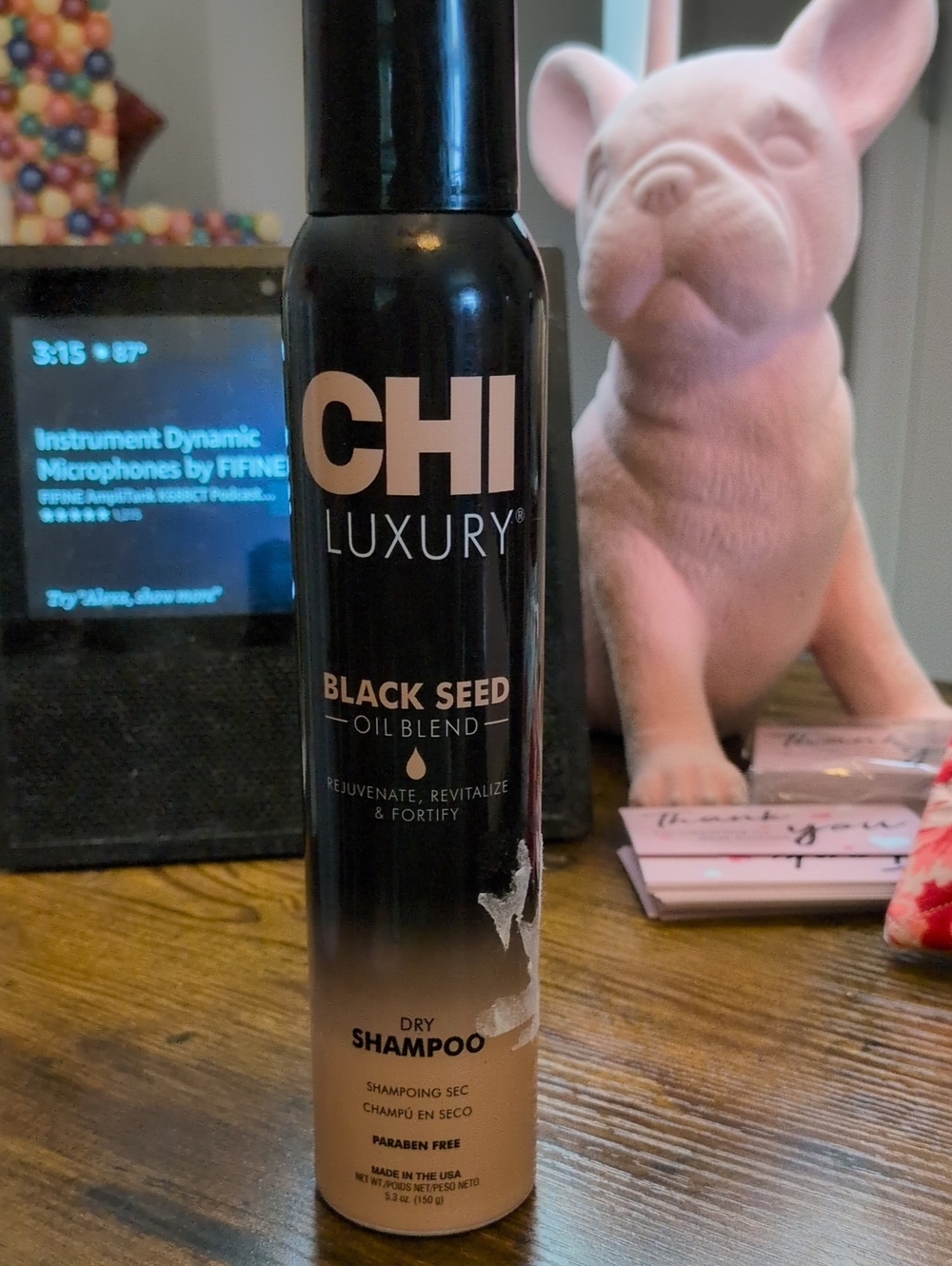 CHI Luxury Black Seed Dry Shampoo - Black & Champagne Bottle